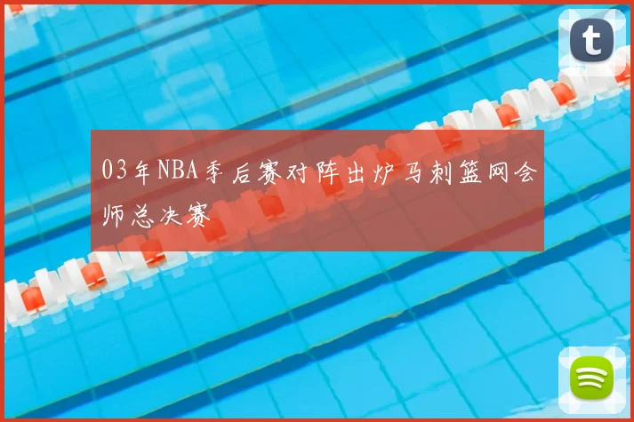 03年NBA季后赛对阵出炉马刺篮网会师总决赛